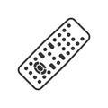 Remote Control Outline Flat Icon on White Royalty Free Stock Photo