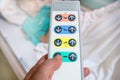 Remote control of patient bed Royalty Free Stock Photo