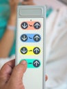 Remote control of patient bed Royalty Free Stock Photo