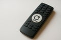 Remote control with repeat button. Space for text. Royalty Free Stock Photo