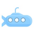 Remote control submarine toy icon, cartoon style