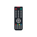 Remote control of tv. Flat icon for television. Remote with button for hand control of device. Illustration for media, navigation