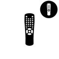 Remote control - white vector icon