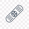 Remote control vector icon isolated on transparent background, l Royalty Free Stock Photo