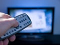 Remote controll and tv Royalty Free Stock Photo