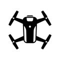 Remote controlled commercial drone icon for video capture and photography