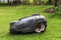 A remote controlled husavarna lawn mower
