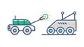 Remote Controlled Robotic Rover, Autonomous Exploration, vector design Generative AI Royalty Free Stock Photo