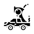 remote controlled toy child glyph icon vector illustration