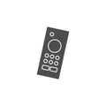 remote controller black solid icon for wireless smart tv device vector illustration Royalty Free Stock Photo