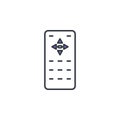 remote controller icon. Element of web icon with one color for mobile concept and web apps. Thin line remote controller icon can Royalty Free Stock Photo