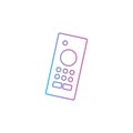 remote controller outline line style icon for wireless smart tv device vector illustration Royalty Free Stock Photo
