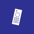 remote controller solid icon for wireless smart tv device vector illustration Royalty Free Stock Photo