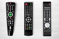 Remote controls. on white background Royalty Free Stock Photo