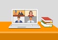 Remote court hearings online video conference Royalty Free Stock Photo