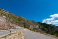 Remote desolated narrow roads, through multiple hairpin bends, leading down the mountain slopes to Pavlova Strana viewpoint