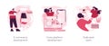 Remote developers team abstract concept vector illustrations.