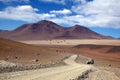 Gravel Road in the Bolivian Desert Royalty Free Stock Photo