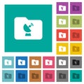 Remote folder square flat multi colored icons