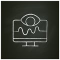 Remote health monitoring chalk icon Royalty Free Stock Photo