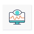 Remote health monitoring color icon Royalty Free Stock Photo