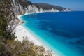 Remote and hidden Fteri beach in Kefalonia Island, Greece, Europe Royalty Free Stock Photo