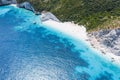 Remote and hidden Fteri beach in Kefalonia Island, Greece, Europe Royalty Free Stock Photo