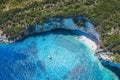 Remote and hidden Fteri beach in Kefalonia Island, Greece, Europe Royalty Free Stock Photo