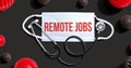 Remote Jobs theme with mask and stethoscope