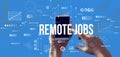 Remote Jobs theme with smartphone