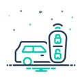 Mix icon for Remote Keyless System, remote and smart Royalty Free Stock Photo