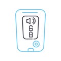 remote keyless system line icon, outline symbol, vector illustration, concept sign