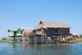 Remote lake comunity in Burma