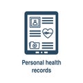 Remote Medical Record Access - EMR, PHR, EHR - stats, & treatments, etc Royalty Free Stock Photo