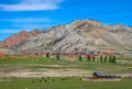 Remote Mongolian town of Altraga on a summers day Royalty Free Stock Photo