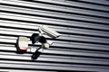 Remote monitoring system outdoor secure ceiling digital camera Royalty Free Stock Photo