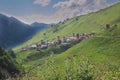 Remote mountain village Adishi in Georgia