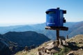 Remote from people letterbox at the top of the mountain Royalty Free Stock Photo