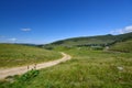 Remote ranch in the Rodnei mountains on plateau Royalty Free Stock Photo