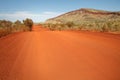 Remote road in australian desert Royalty Free Stock Photo