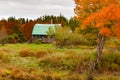 Remote rural country home fall landscape NS Canada Royalty Free Stock Photo