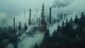 Remote Sensor Network Monitoring Toxin Levels in Industrial Planet Factories Despite Fog. Concept