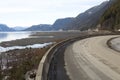 Remote stretch of highway near Gingolx village, Northern BC, canada