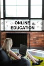remote study online education student video lesson Royalty Free Stock Photo