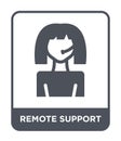 remote support icon in trendy design style. remote support icon isolated on white background. remote support vector icon simple