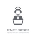 remote support icon. Trendy remote support logo concept on white