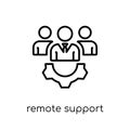 remote support icon. Trendy modern flat linear vector remote sup