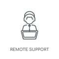 remote support linear icon. Modern outline remote support logo c