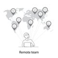 Remote team concept