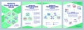 Remote teambuilding ideas green brochure template